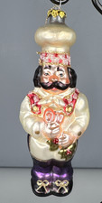 Old World Christmas Baker/Chef Blown Glass Christmas Ornament