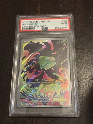 2025 Pokémon Meg En Bulbasaur Illustration Rare #133 PSA 9
