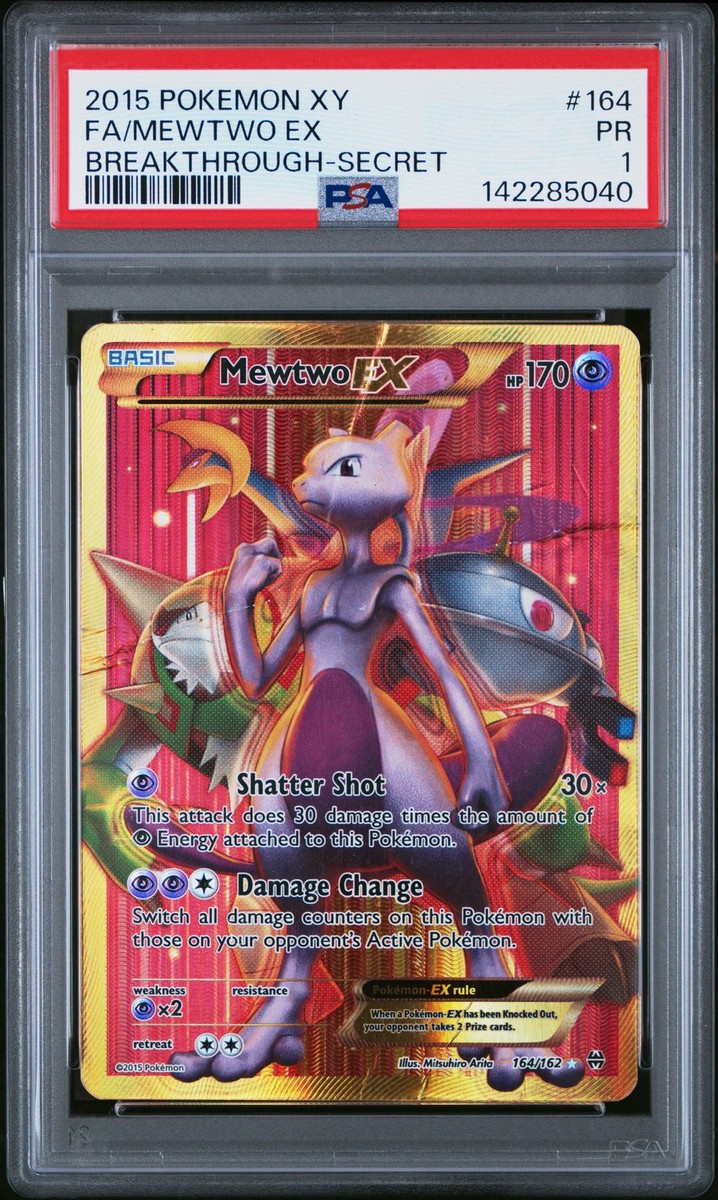 Mewtwo EX (164 Secret Full Art) 164/162 Breakthrough Holo for sale