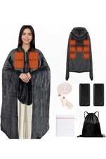 Portable Heated Blanket with 20000Mah 7.4V Power Bank, Large Size 71"  43", 3 H