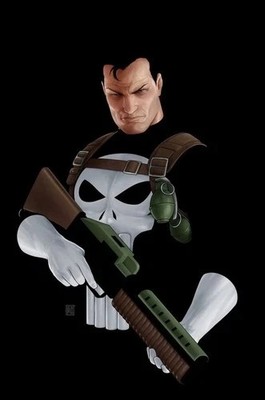 PUNISHER #1 JOHN TYLER CHRISTOPHER NEGATIVE SPACE VIRGIN VAR.