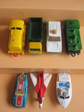 MATCHBOX  7  VINTAGE  MIXED MODEL CARS & TRAINS ,  MATCHBOX SERIES /SUPERFAST