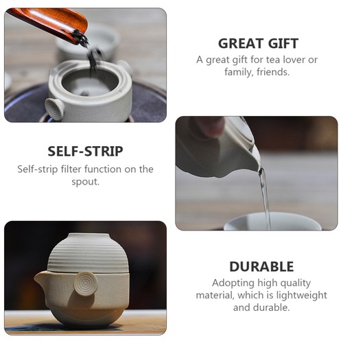 Kuaike Tasse Teeservice Reise Ton Teekanne Chinesisch-Teeservice Wasserkocher für - Bild 8 von 12