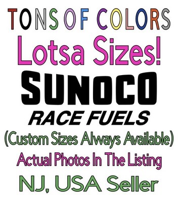 Sunoco Race Fuels Gas & Motor Oil Die Cut Vinyl Decal TONS Of Colors Racing