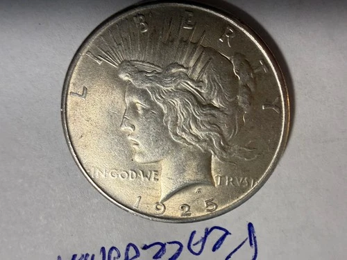 ✯ 1925 P Uncirculated Peace Silver Dollar 1x Choice/Gem BU   Lot 1241