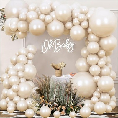 新品 BALLOON TEE DOVE POINTELLE 2Y Pearl White Balloon Garland Double Stuffed Beige | eBay