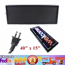 40" X 15" LED DIY Programmable Scrolling Message Open Sign Display Board 3-COLOR