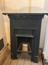 Reclaimed original cast iron bedroom combination fireplace, Victorian era