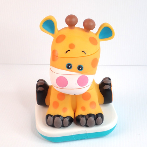 Stack-a-Roos Pals Baby Giraffe  Lights & Sounds 5 Piece Stacking Animal Tower