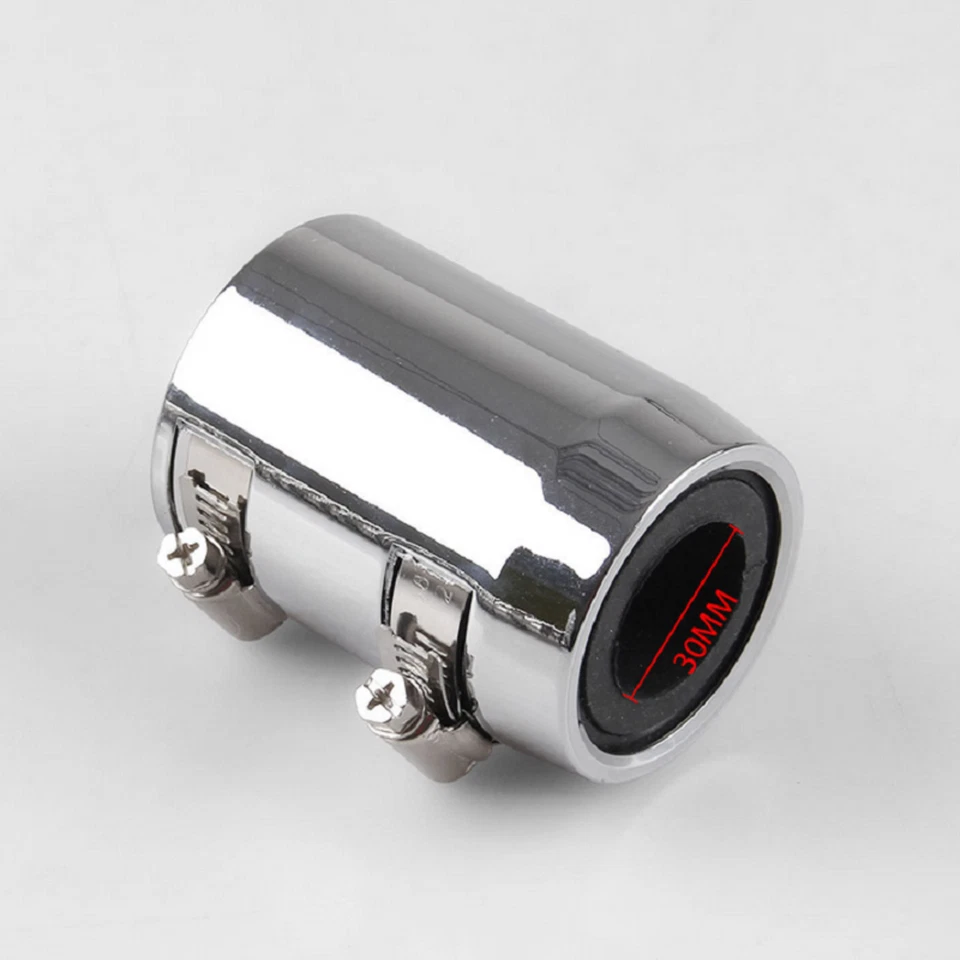 24in Polished Stainless Steel Flex Radiator Hose Kit w/ End Caps Upper & Lower - Image 4 of 4