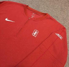 Nike Stanford University Cardinals Team Issued 1/2 Zip Coaches Pullover Men's XL