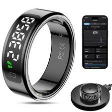 Smart Health Tracker Ring for Men/Women, LED Display, Fitness  Sleep Monitor