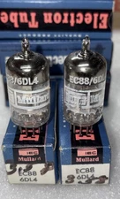 Pair Siemens Mullard EC88 6DL4 Vacuum  Tubes Tested NOS NIB 3 Available