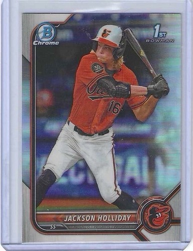 2022 Bowman Draft Chrome Jackson Holliday #BDC-168 Refractor 1st Bowman RC