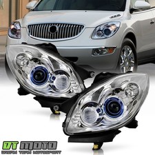For 2008-2012 Buick Enclave HID/Xenon w/o AFS Projector Headlights Headlamps Set