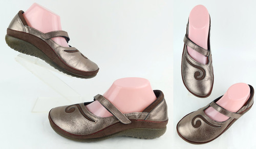 NAOT Matai Mary Jane Shoes Radiant Copper / Coffee Bean Nubuck EU 39 US 8