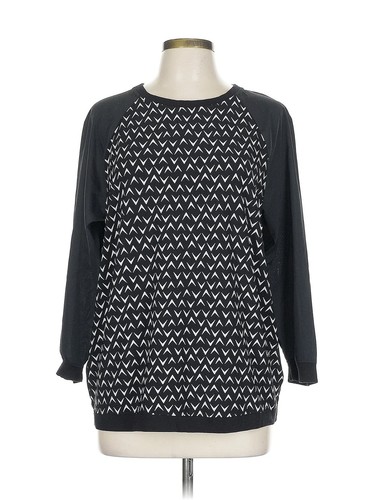 Blouse Femme Daisy Fuentes Manches Longues Noir Imprimé Serpent Occasion Casual Taille M - Neuf Avec étiquettes