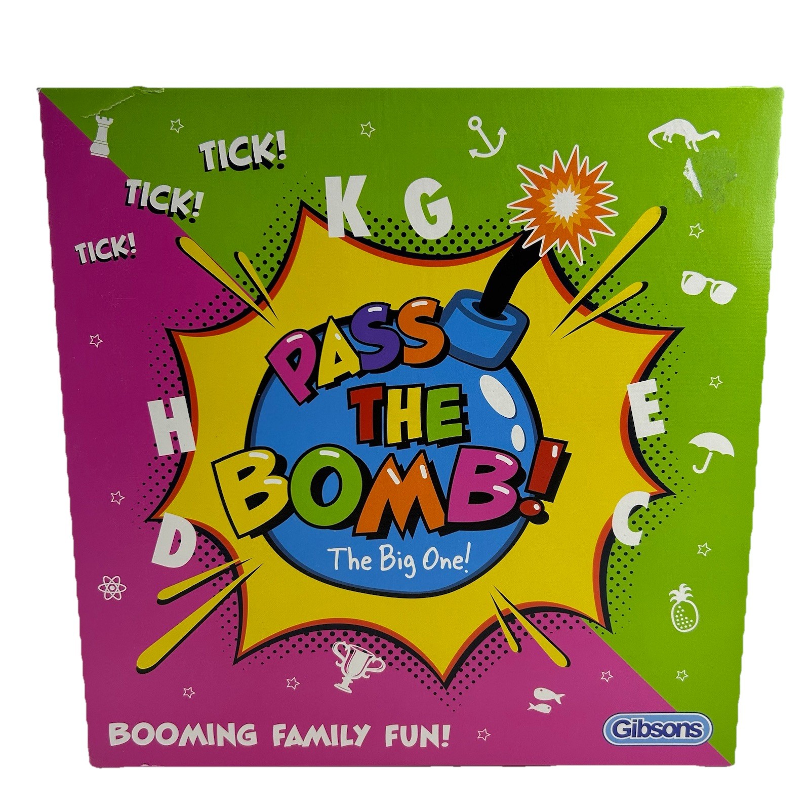 Pass The Bomb The Big One Board Game Gibsons Rare Family Complete in Box Boxed