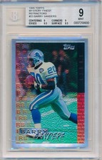 BARRY SANDERS 1995 Topps FINEST Mystery Finest REFRACTOR #23 BGS 9 MINT Pop 2