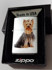 ZIPPO Yorkshire Terrier Lighter Unused New Made in USA
