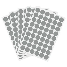 270 Pieces 21mm/0.83" Screw Hole Sticker, Gray, 5 Sheet