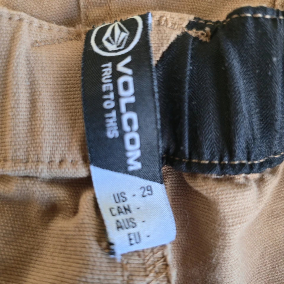 Volcom Krafter Big Boys 29x26 Skateboarding Pants Straight Leg Beige - Image 4 of 4