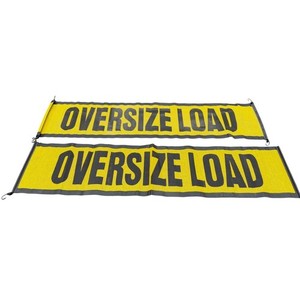 Oversize Load Sign Yellow Mesh Heavy Duty Bungee Banner 2 PACK Trucking Safety