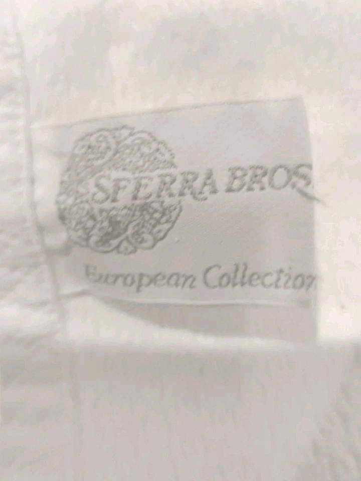 Edredón acolchado completo/queen matelasse diamante blanco Sferra Bros algodón egipcio Foto 3 de 4