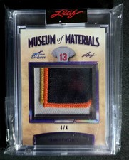 2021 ⚾ Omar Vizquel - 4/4 - Leaf Art Of Sport Museum of Materials MBA Certified 