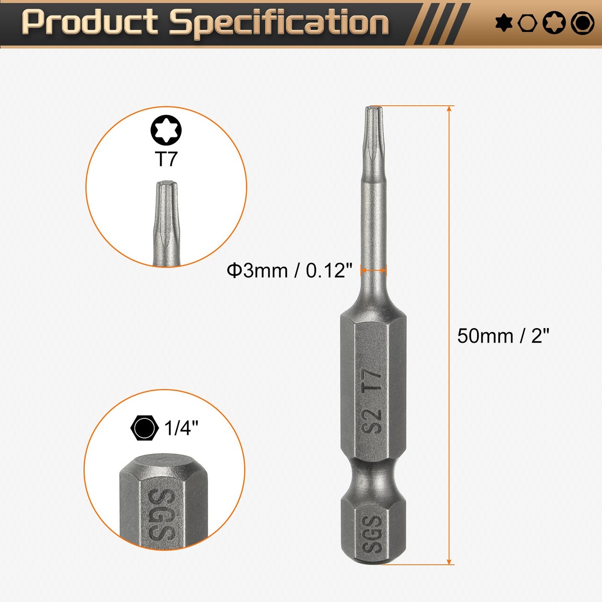 たー It Works Great Triangle Screwdriver Bit Set, Screw Head, 2