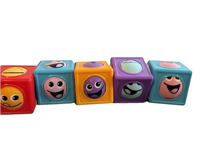 Fisher Price Emotion Blocks Lot of 5 Toddler Learning Faces Social Emotional