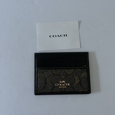Coach Slim Id Card Case CC034/Golf/Charcoal NWT