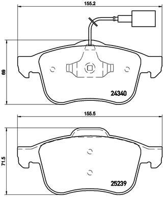 Brembo Bremsbelagsatz, Scheibenbremse P 23 132 FüR Alfa Romeo Dodge-image