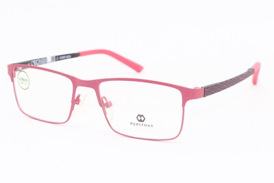 NEW EYECROXX EC455M COOL.3 PINK BLACK AUTHENTIC DESIGNER EYEGLASSES 47-15