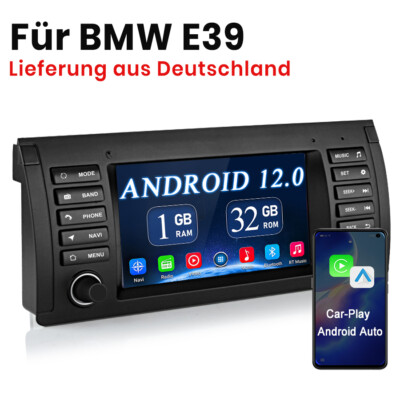 7'' Android 12.0 Autoradio 4-Core 32GB GPS Navi WiFi USB für BMW E39 E38 CARPLAY