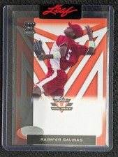 1/1 Raimfer Salinas XRC Rookie CLEAR ORANGE PROOF! 2020 Leaf Valiant! Yankees!