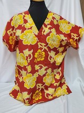 Hawaiian Made Scrub Top - Gently Used - Ladies Large