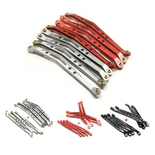 8PCS Aluminum Lower & Upper Link Rod Linkage Set For 1/10 RC Axial Wraith Car