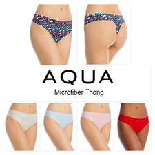 Aqua Intimates Microfiber Thong, Choose Size Color, Volume Discount