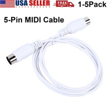 150CM 5 Pin MIDI Cables Male to Male DIN Plugs Computer Music Audio Cable Cord