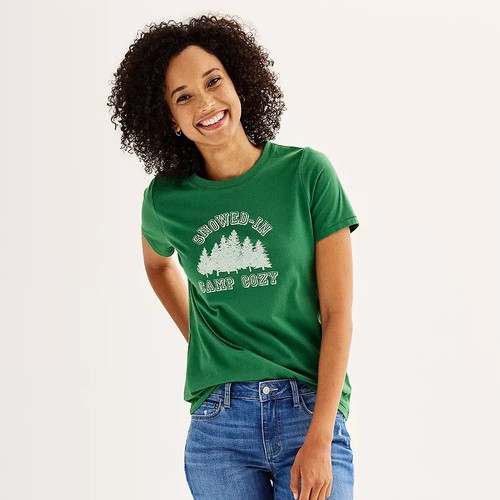 Women's Sonoma Goods For Life® Holiday Short Sleeve Graphic Tee - Picture 2 of 4