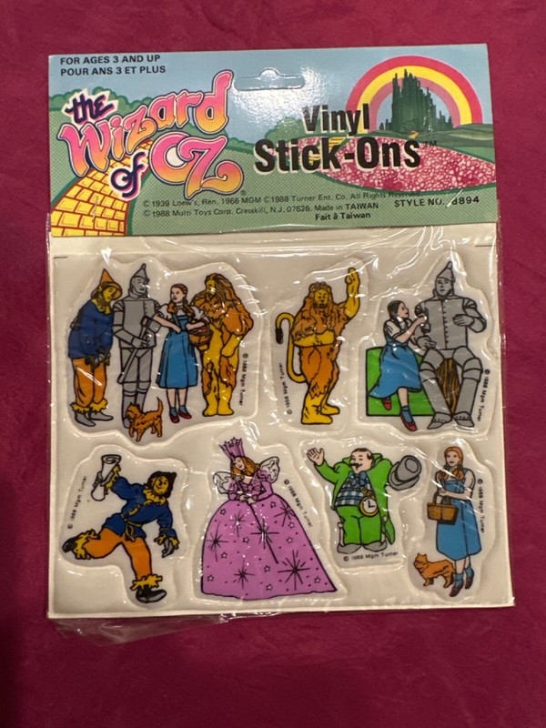 Wizard of Oz Vintage Stick-ons-1989