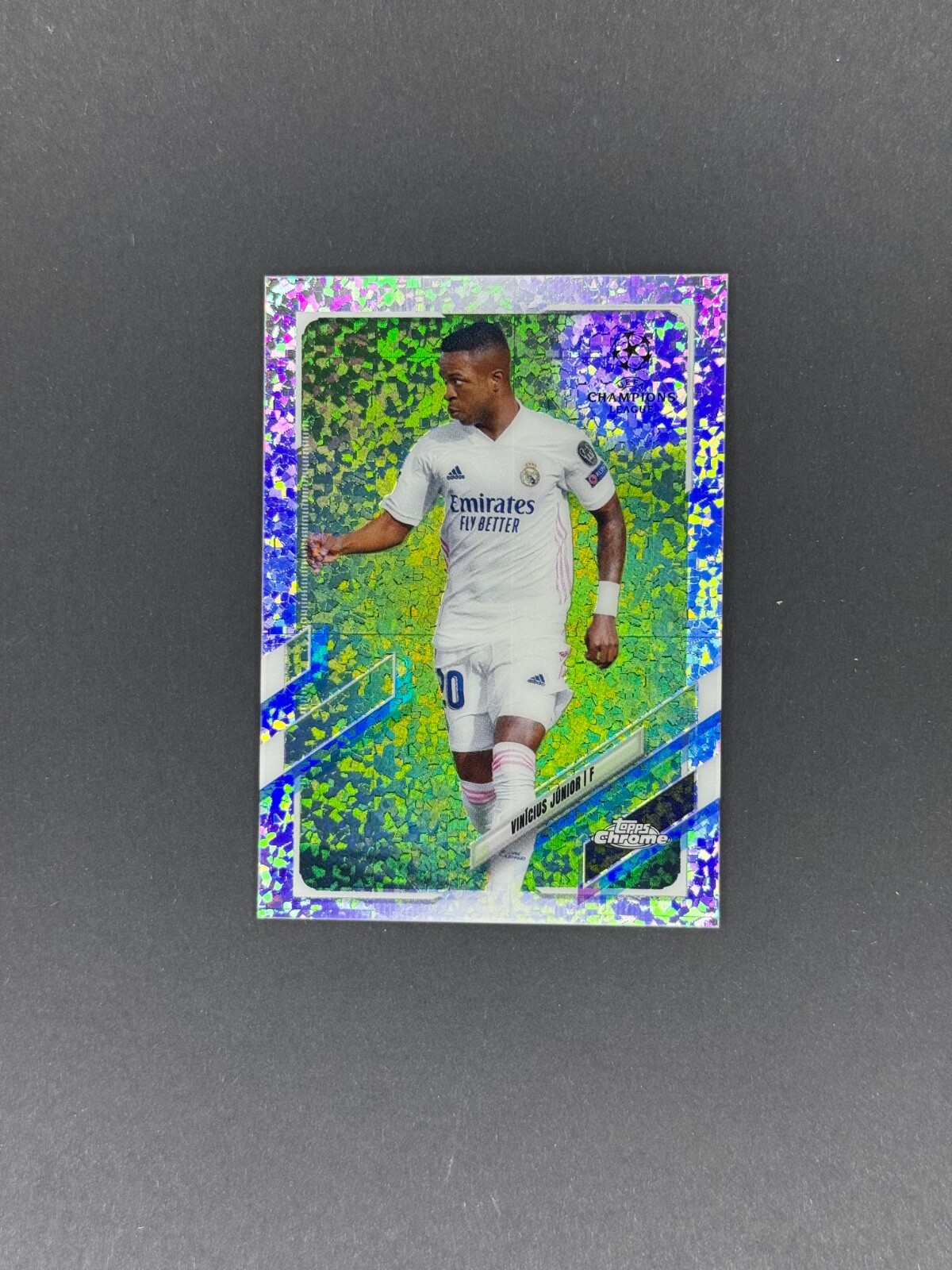 2020-21 Topps Chrome UCL Vinicius Junior Vini Jr Speckle Refractor #89 Madrid