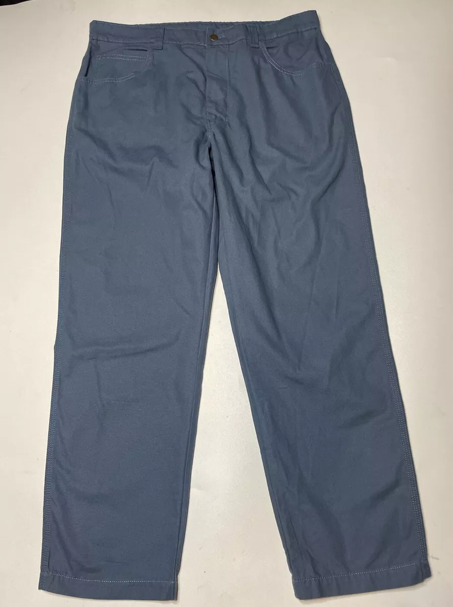 Los Angeles Apparel Company Duck Canvas Work Pants 35 x 30 Steel Blue 38 x 32