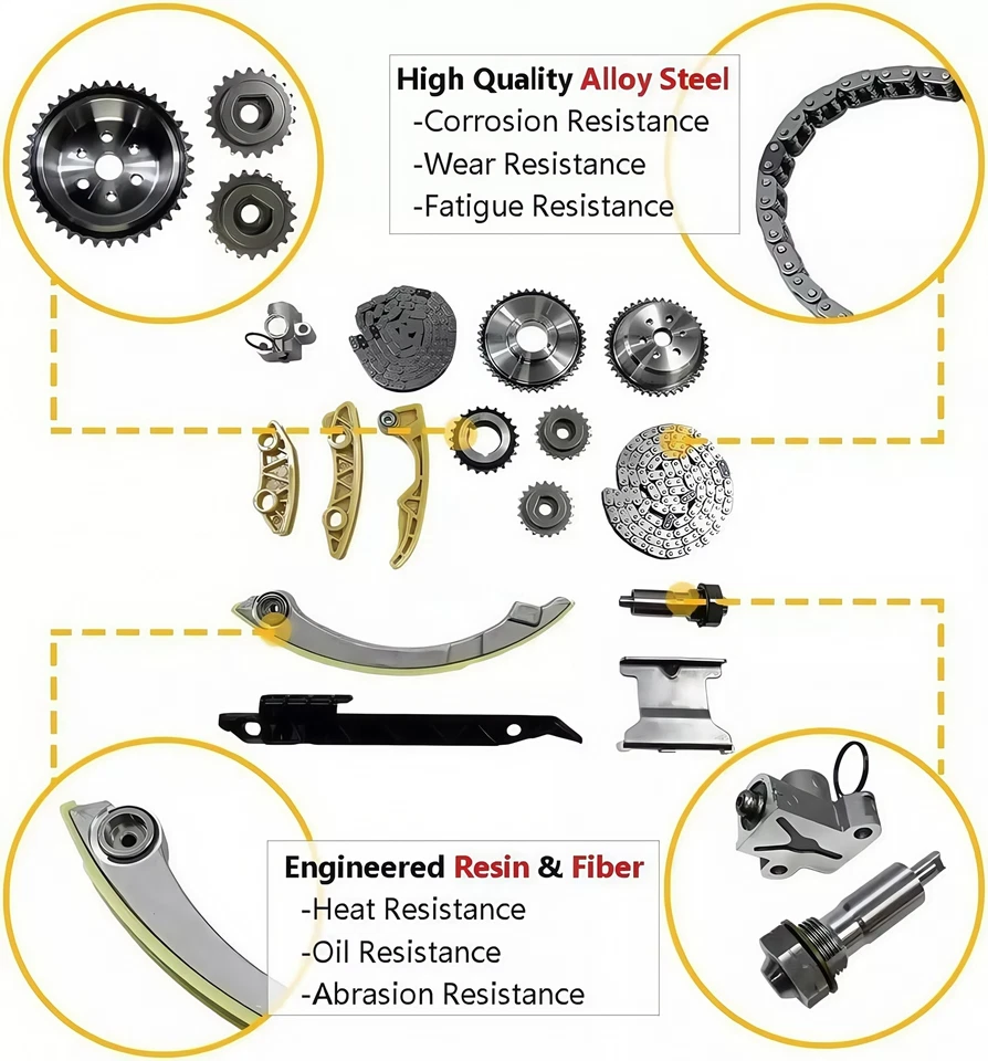 Exhaust & Intake Camshaft Lifters, Timing Chain Kit For Chevy GM 2.4L 2011+ LAF - Image 2 of 4