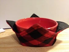 Microwave Bowl Holder Red and Black Buffalo Plaid Bowl Cozy /Kozy Cove Potholder