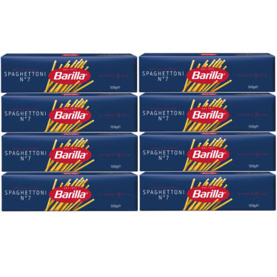 Barilla Spaghettoni Nr 7 Pasta aus Hartweizengriess 500g 8er Pack
