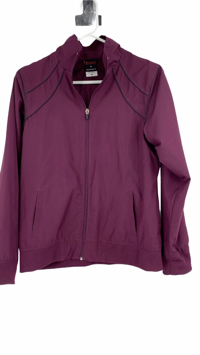 Champion Medium 9272 baseball jacket purple EUC Wind Rain