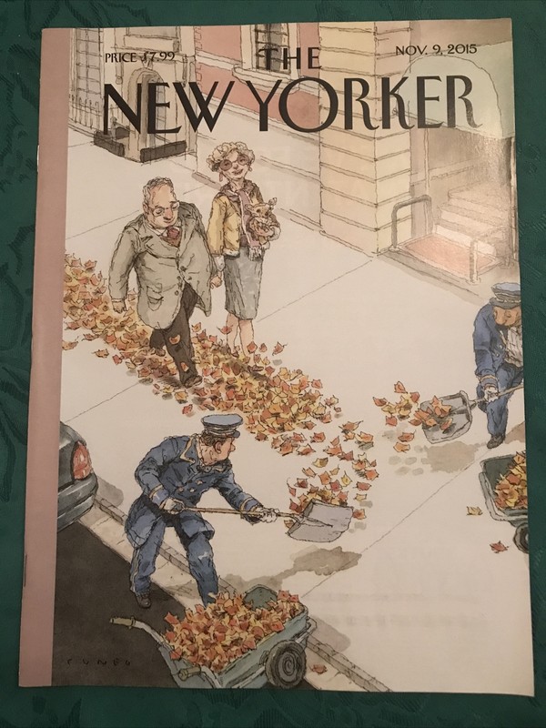 The New Yorker Magazine November 9 2015 “Rolling Out the Gold Carpet” John Cuneo