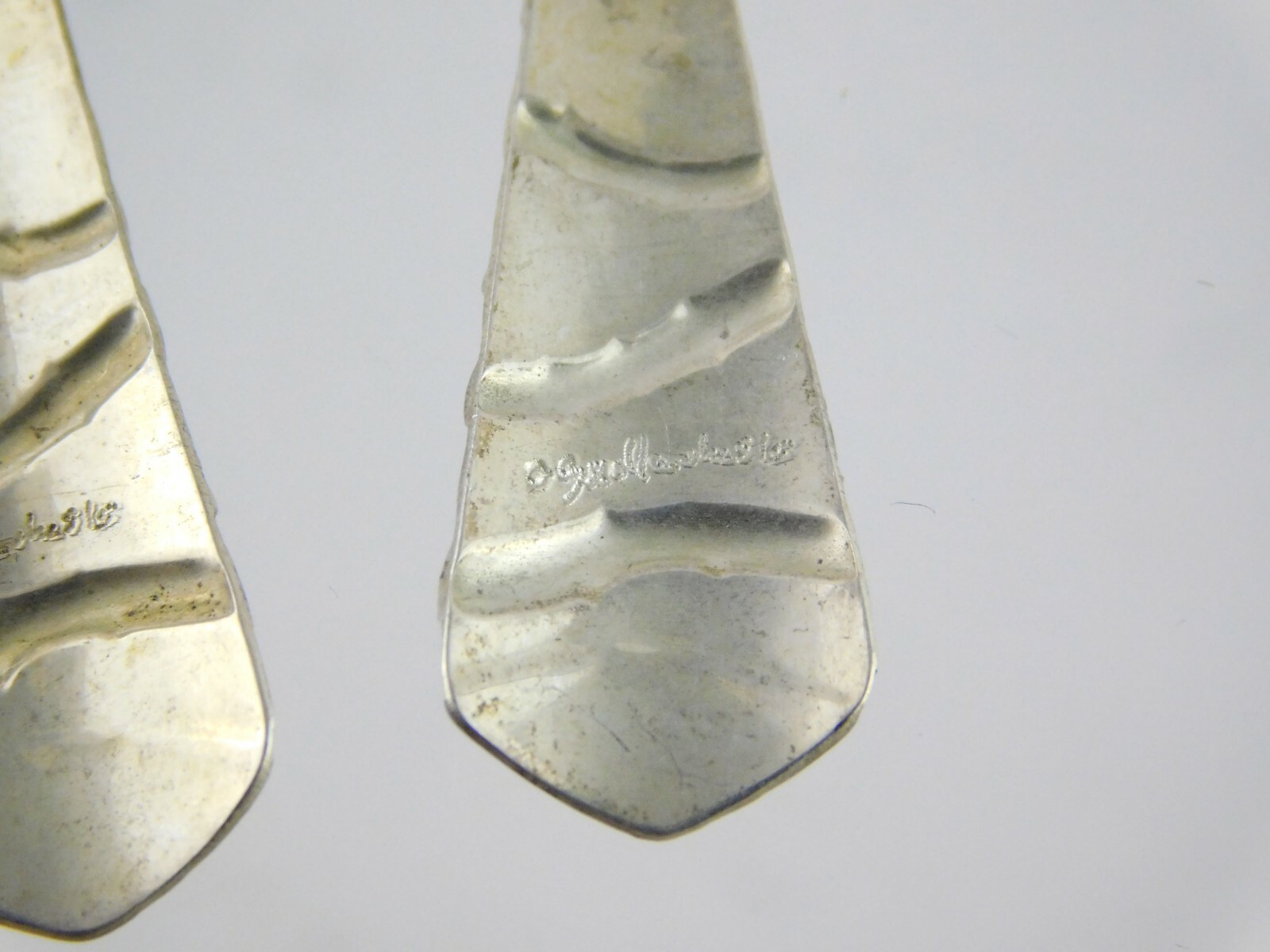 Artisan Signed Sterling Silver Dangling Earrings … - image 8